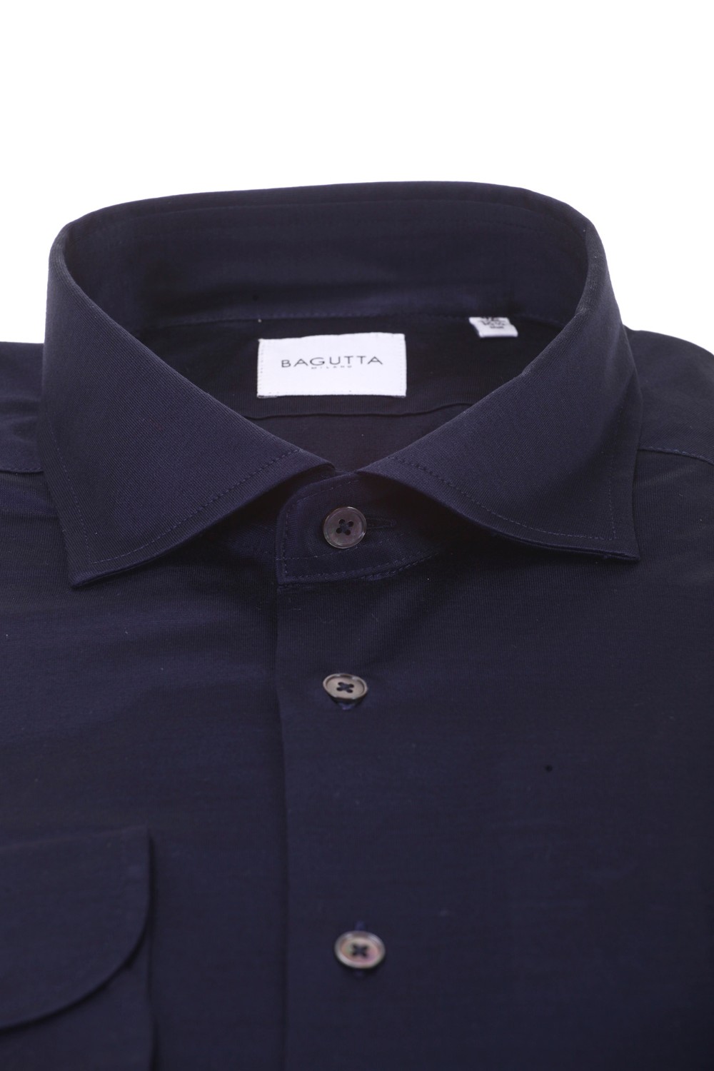 shop BAGUTTA  Camicia: Bagutta camicia "Walter" in cotone.
Colletto alla francese. 
Slim fit. 
Composizione: 100% Cotone. 
Fabbricato in Italia.. WALTER EBLF 12737-051 number 5577757